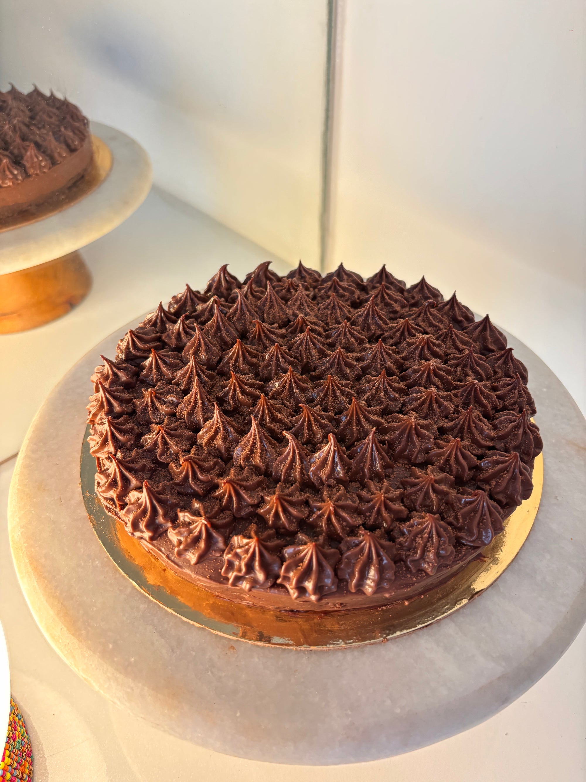 Chocolate fudge cake with ganache
