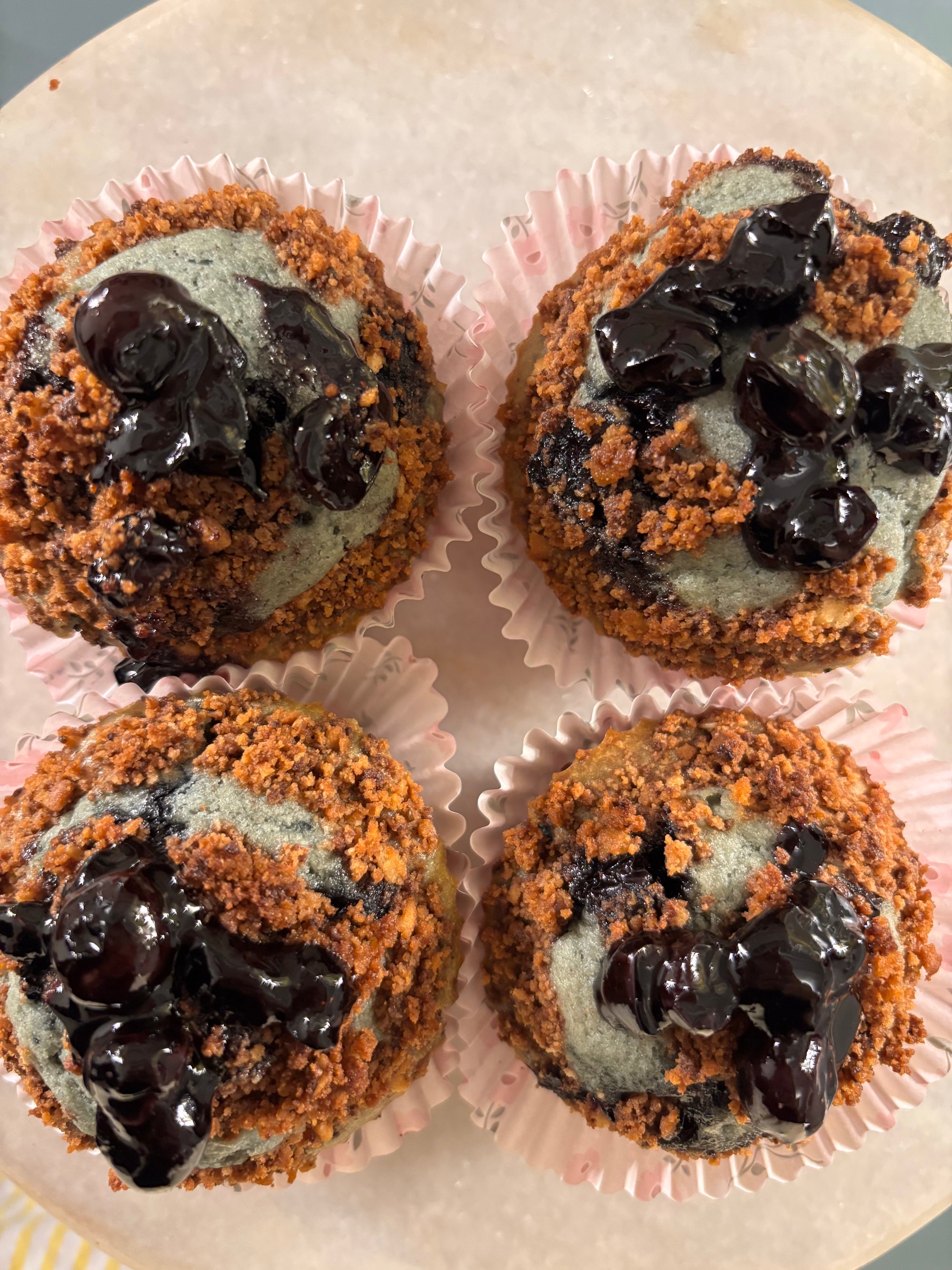 Blueberry crumble muffin