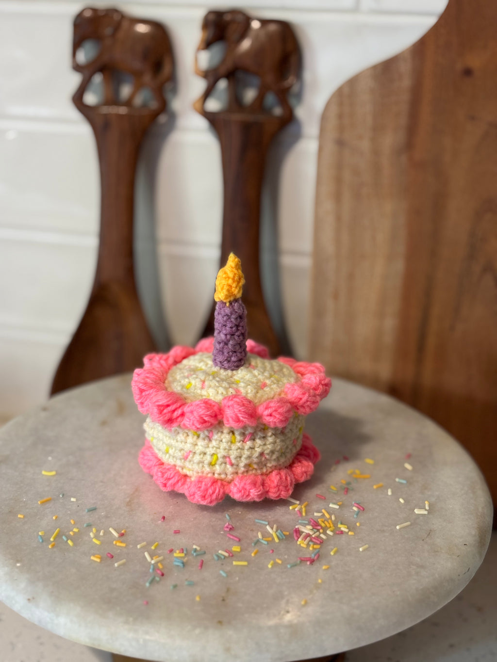 birthday cake plushie