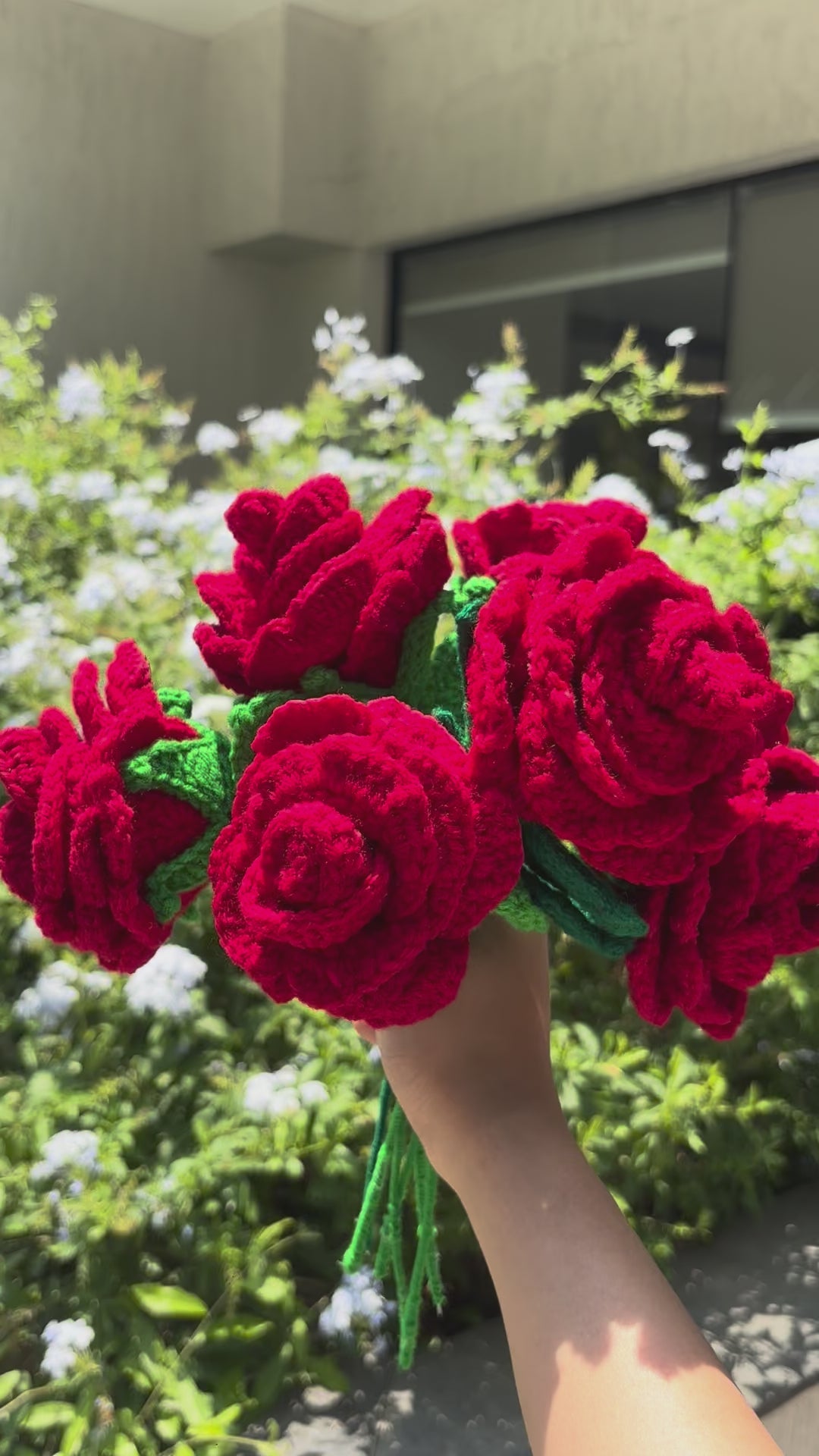 handmade crochet roses